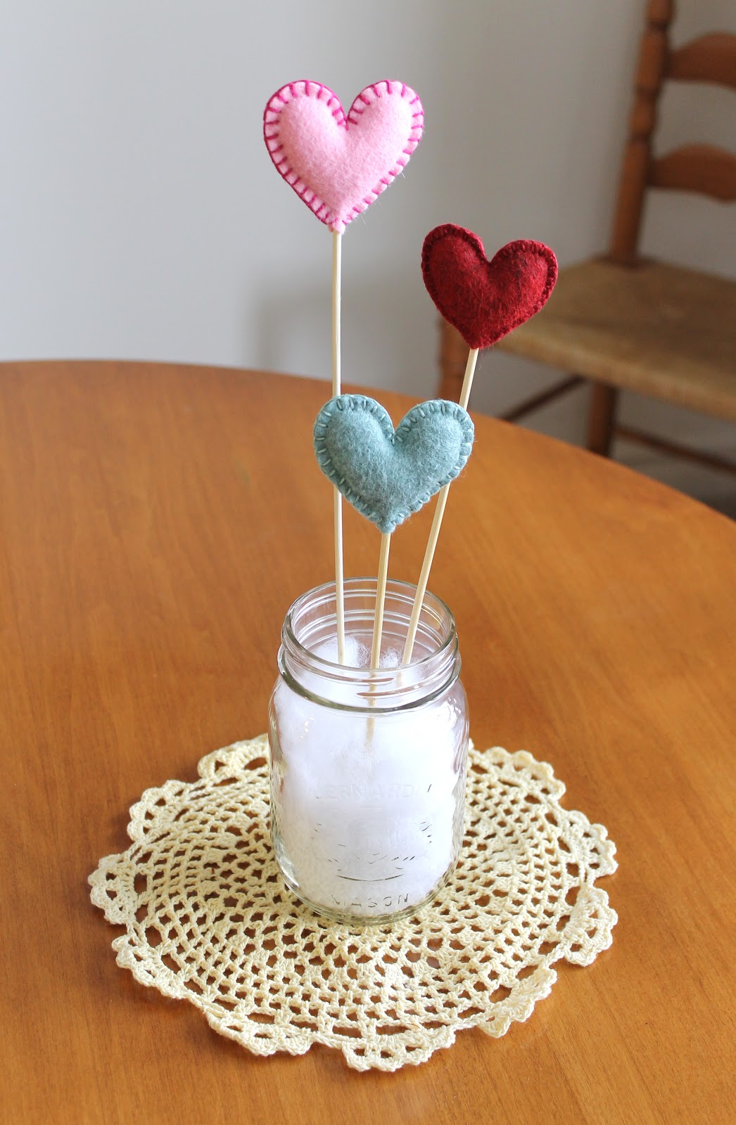 Thimble Thief Felt Hearts on a Stick