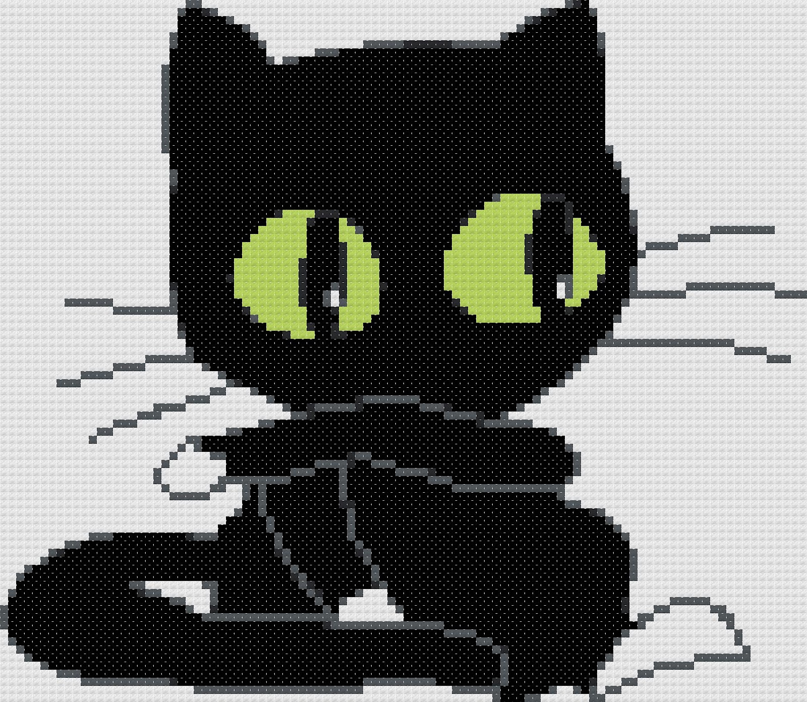 Yiota's Cross Stitch Free cat cross stitch pattern