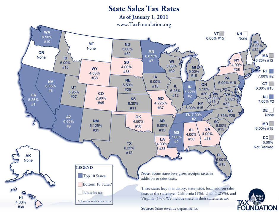 Washington State Sales Tax Chart By County