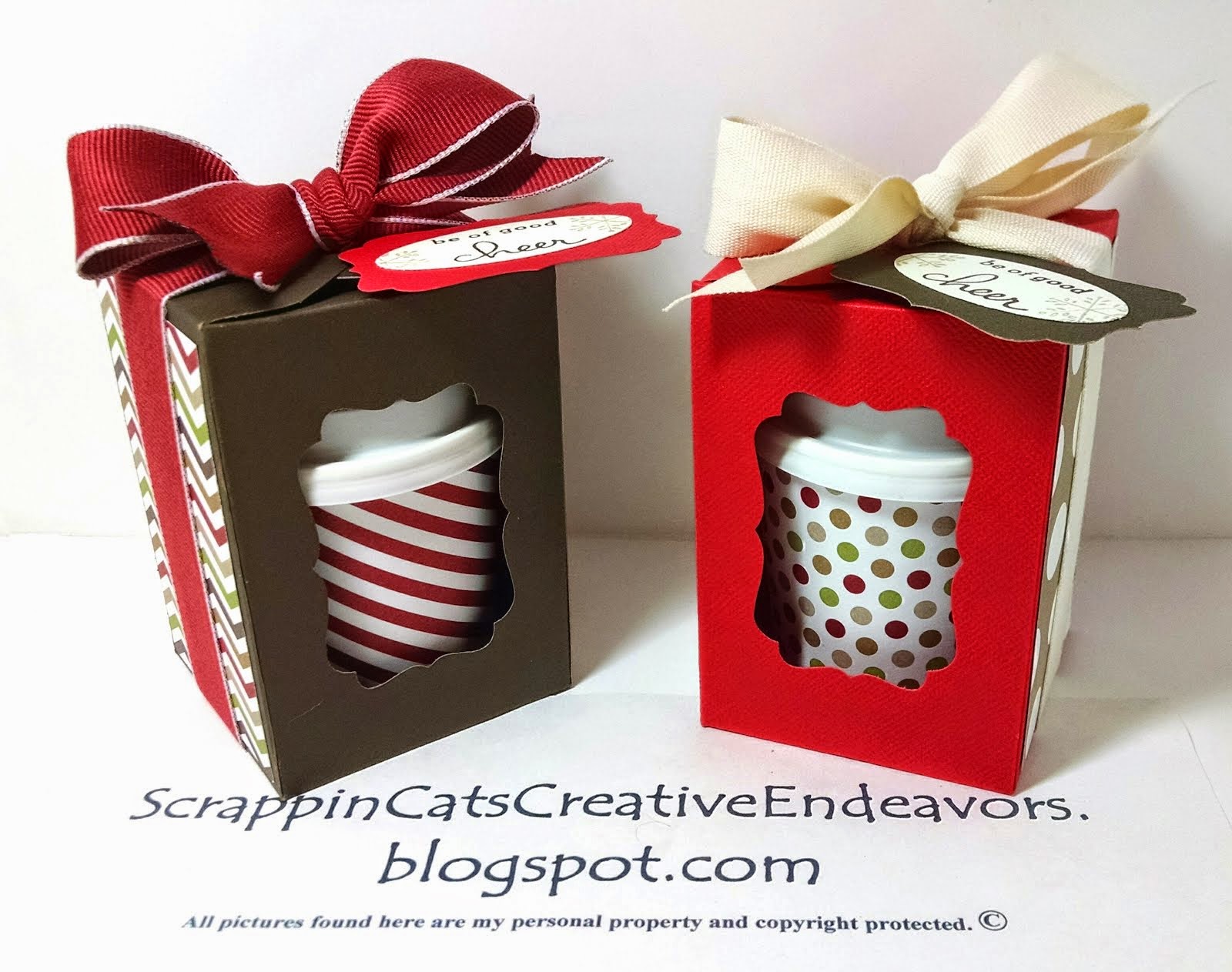 Welcome to Scrappin' Cat's Creative Endeavors: Mini coffee cup gift box