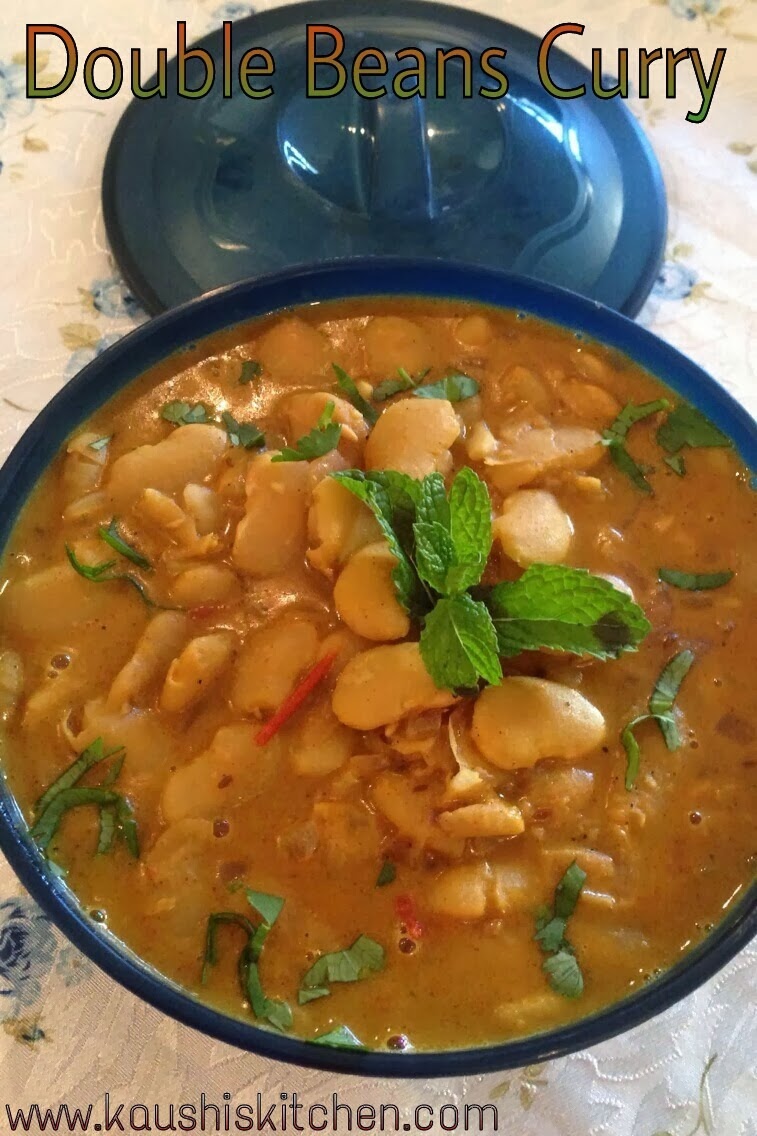 KAUSHI'S KITCHEN DOUBLE BEANS CURRY / BUTTER BEANS MASALA