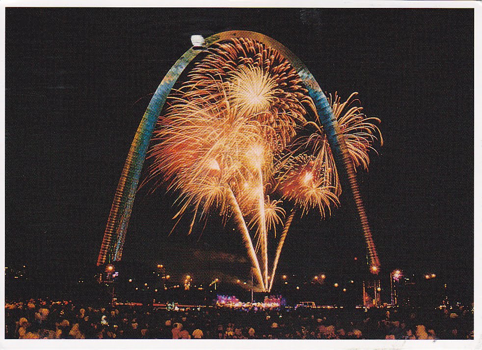 Postcard A La Carte USA Missouri Fireworks