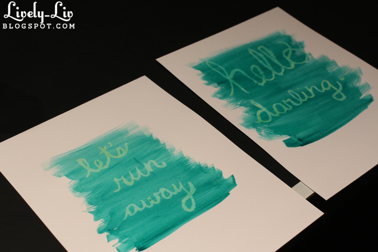 Lively Liv {diy project watercolor words}