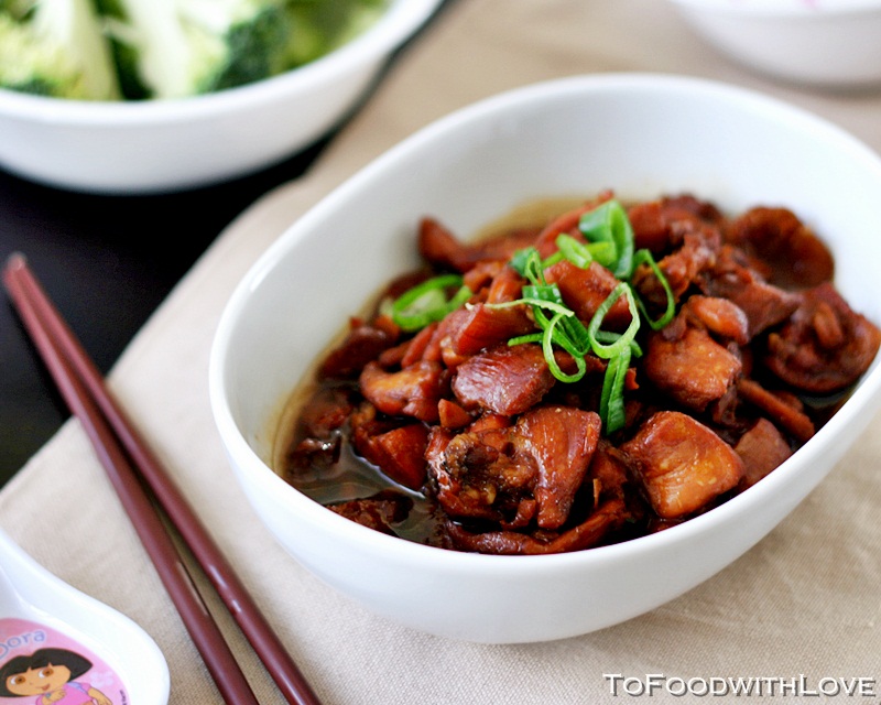 To Food with Love Braised Chicken with Caramel, Ginger and Sesame Oil