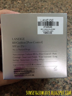 Laneige BB Cushion Pore Control box and price
