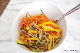 Pickled carrots, cucumbers, and peppers- the perfect slaw