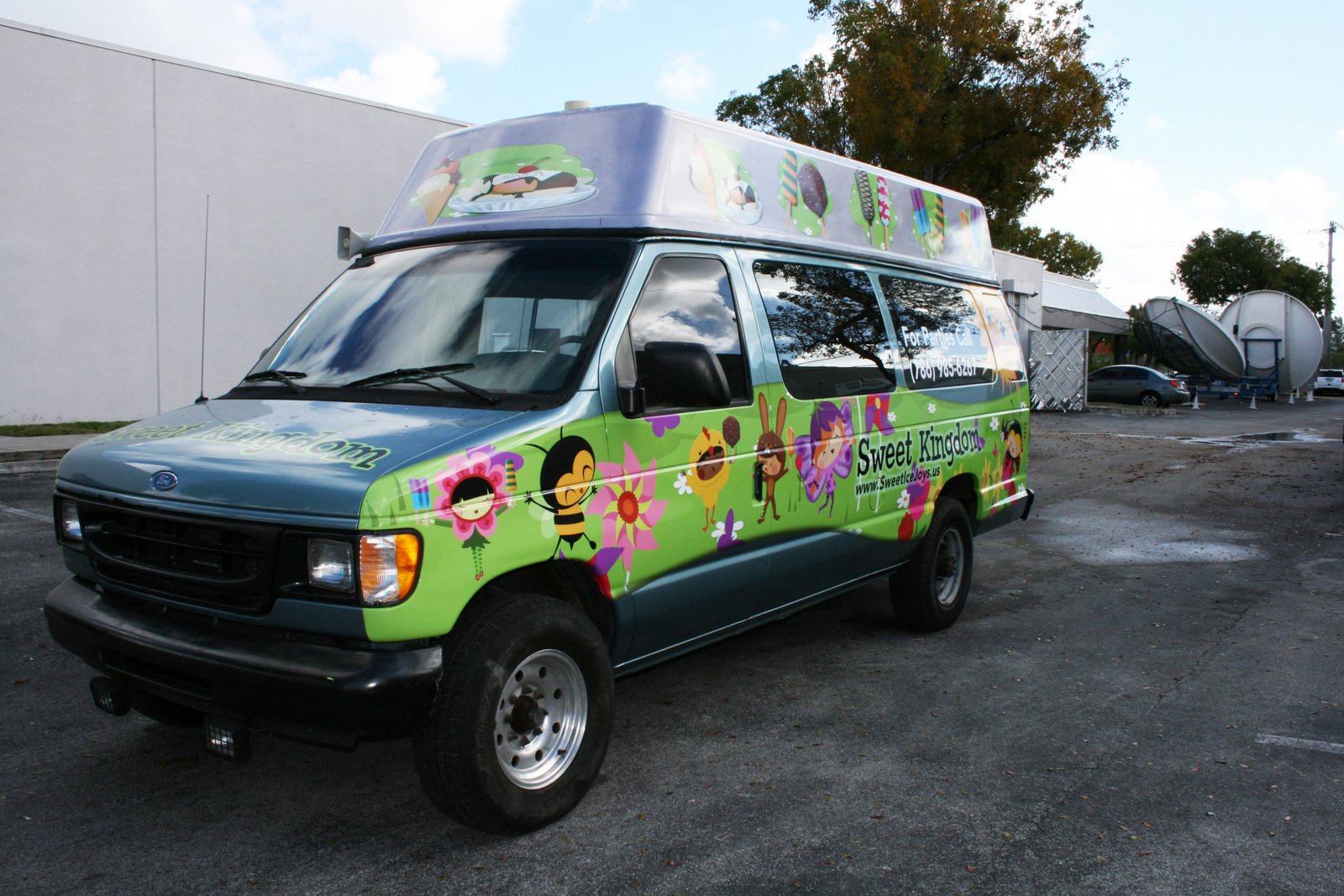 Sweet Kingdom Ice Cream Truck Van Wrap in Fort Lauderdale, Florida by