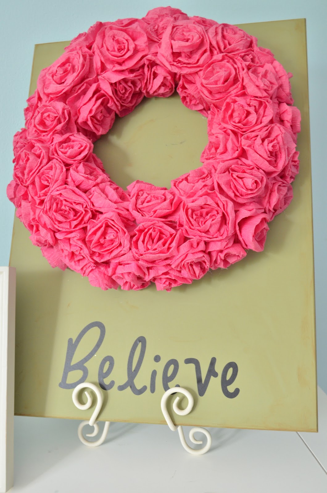 My Best Friend's Blog crepe paper wreath