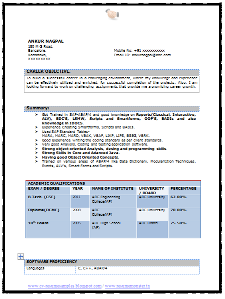 sample computer engineering resumes