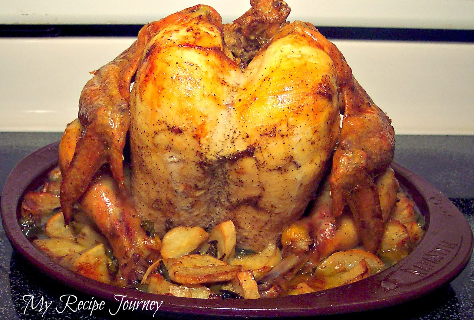 My Recipe Journey Vertically Roasted Chicken with Vegetables