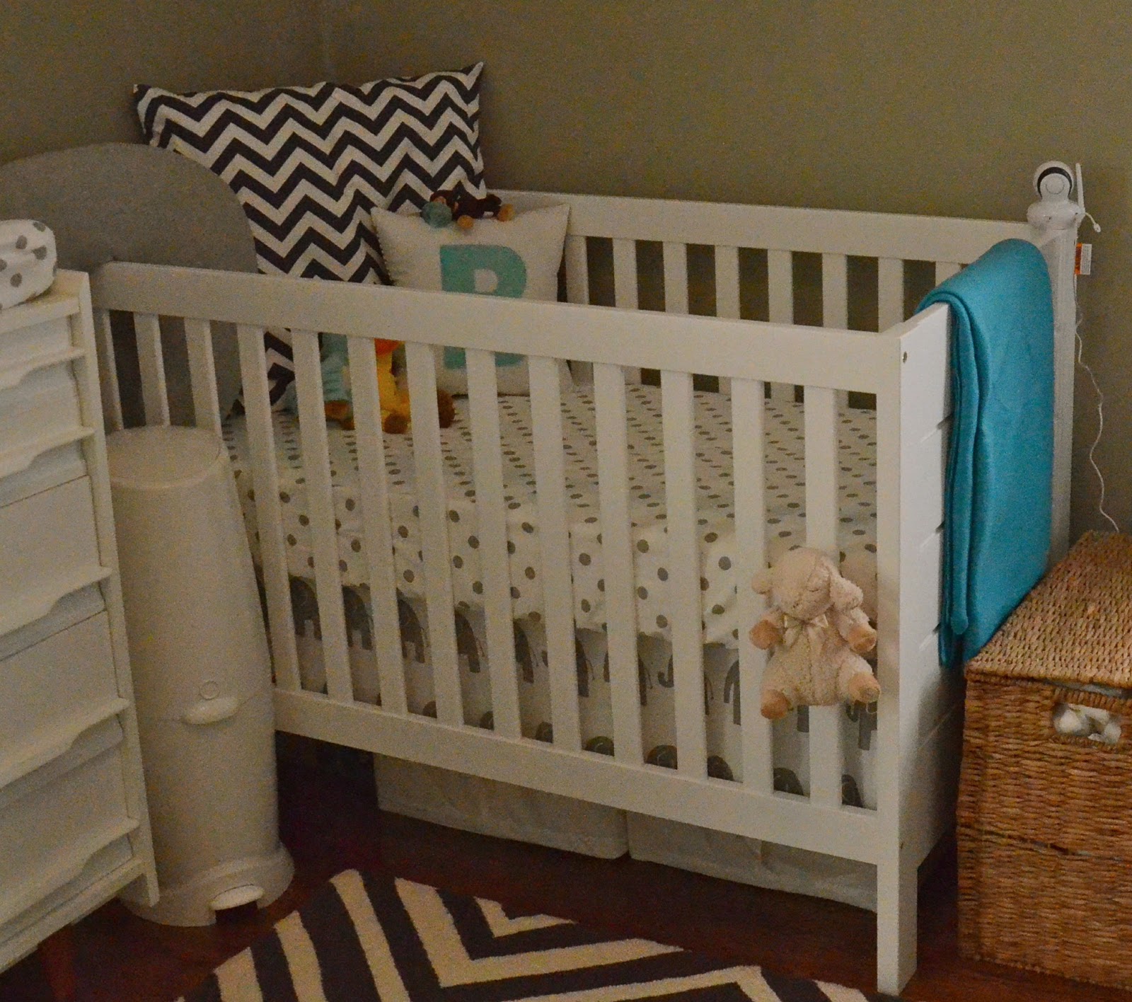 mason jar champagne Nursery Progress 4 the crib