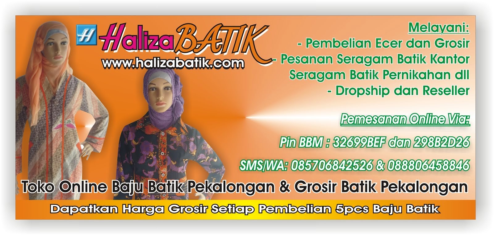 Toko Online Batik, Baju Batik Haliza