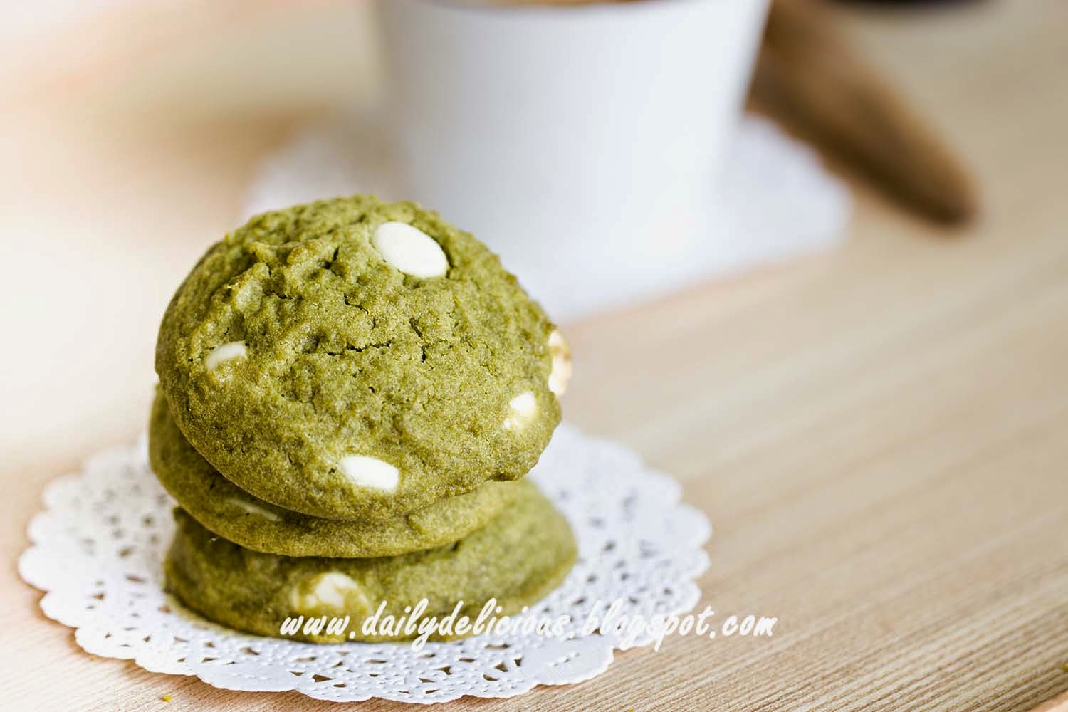 dailydelicious Green tea white chocolate cookies