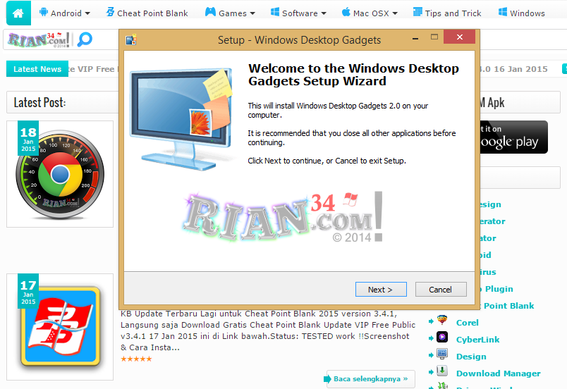Download Gadgets Untuk Windows 7 Gratis
