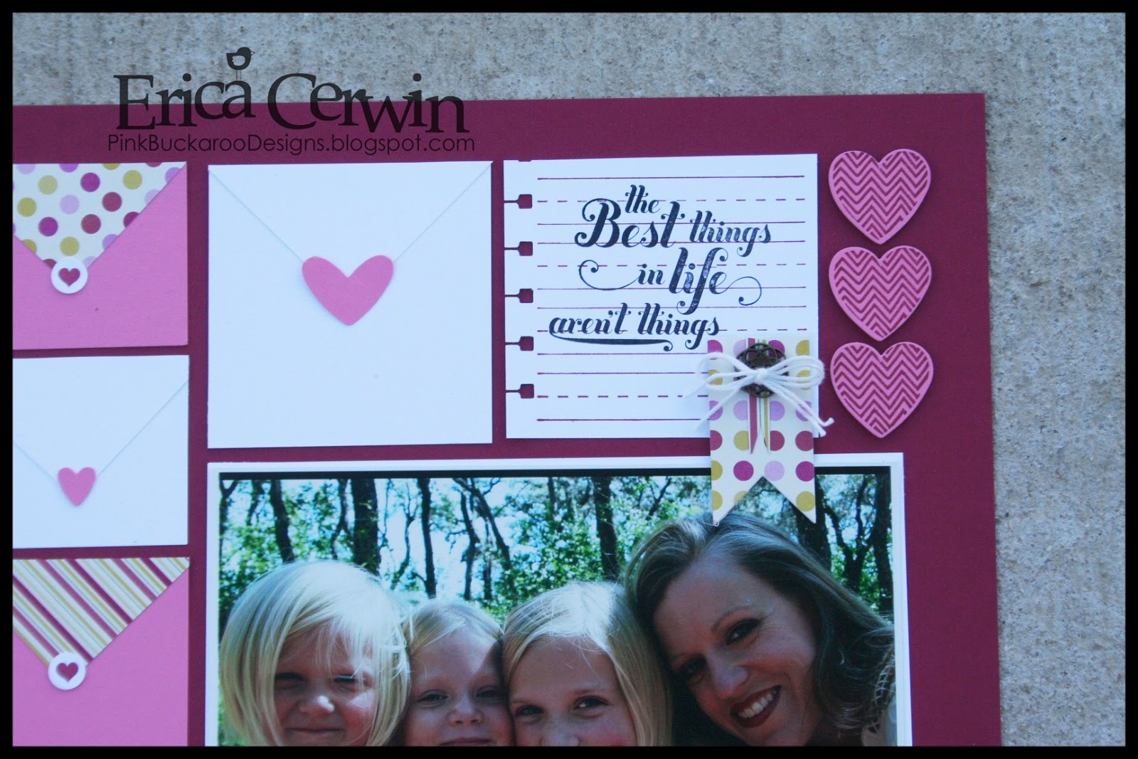 Pink Buckaroo Designs Print Poetry Scrapbook Page featuring "Feels Good"