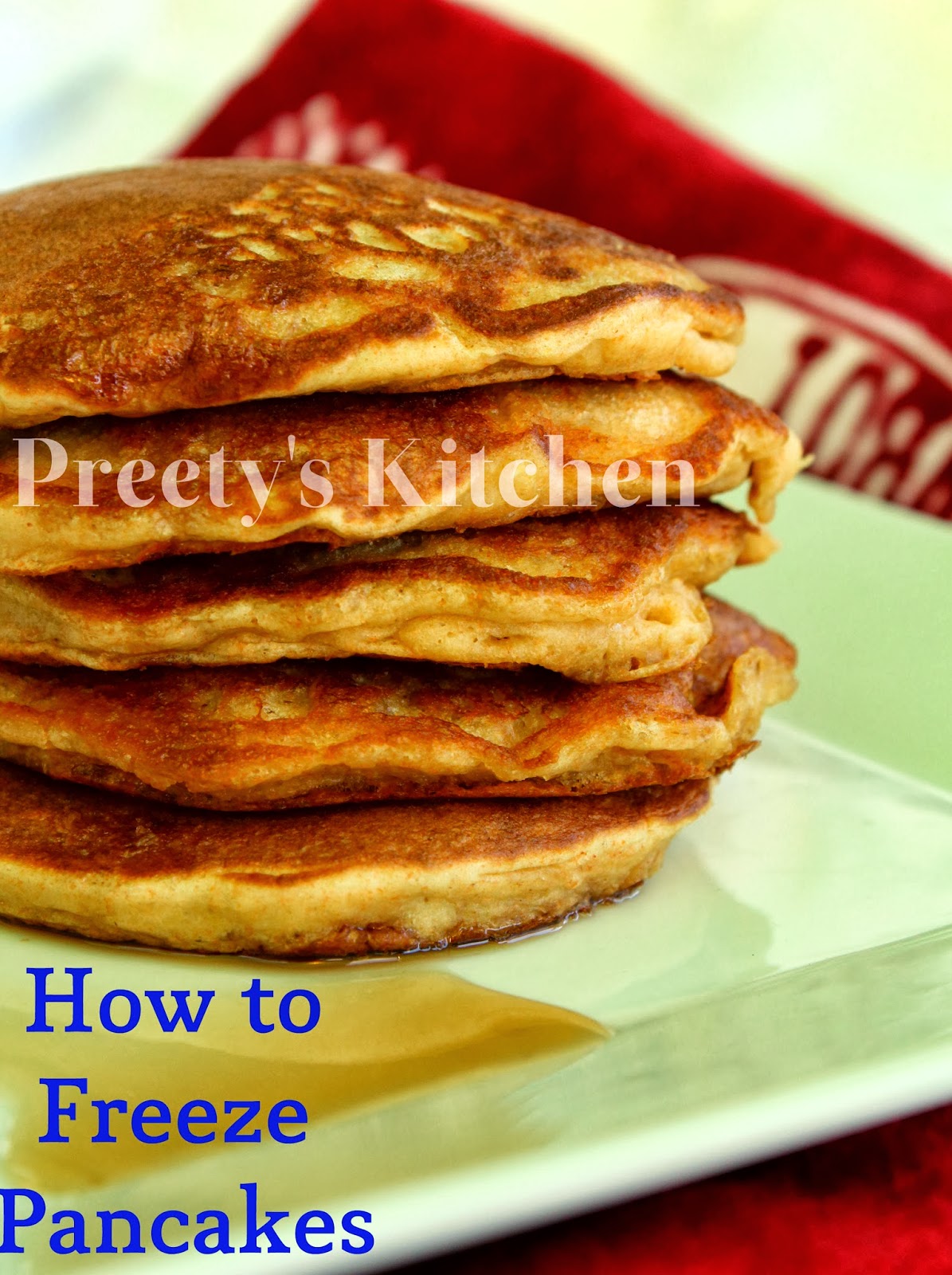 Preety's Kitchen How to Freeze Pancakes For Quick Breakfast / Cooking Tip