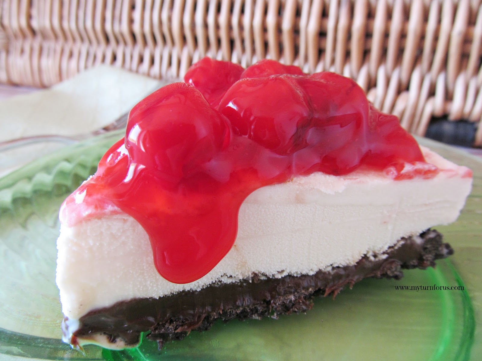 Vanilla Ice Cream Pie with Oreo Cookie Crust, Hot Fudge Layer and