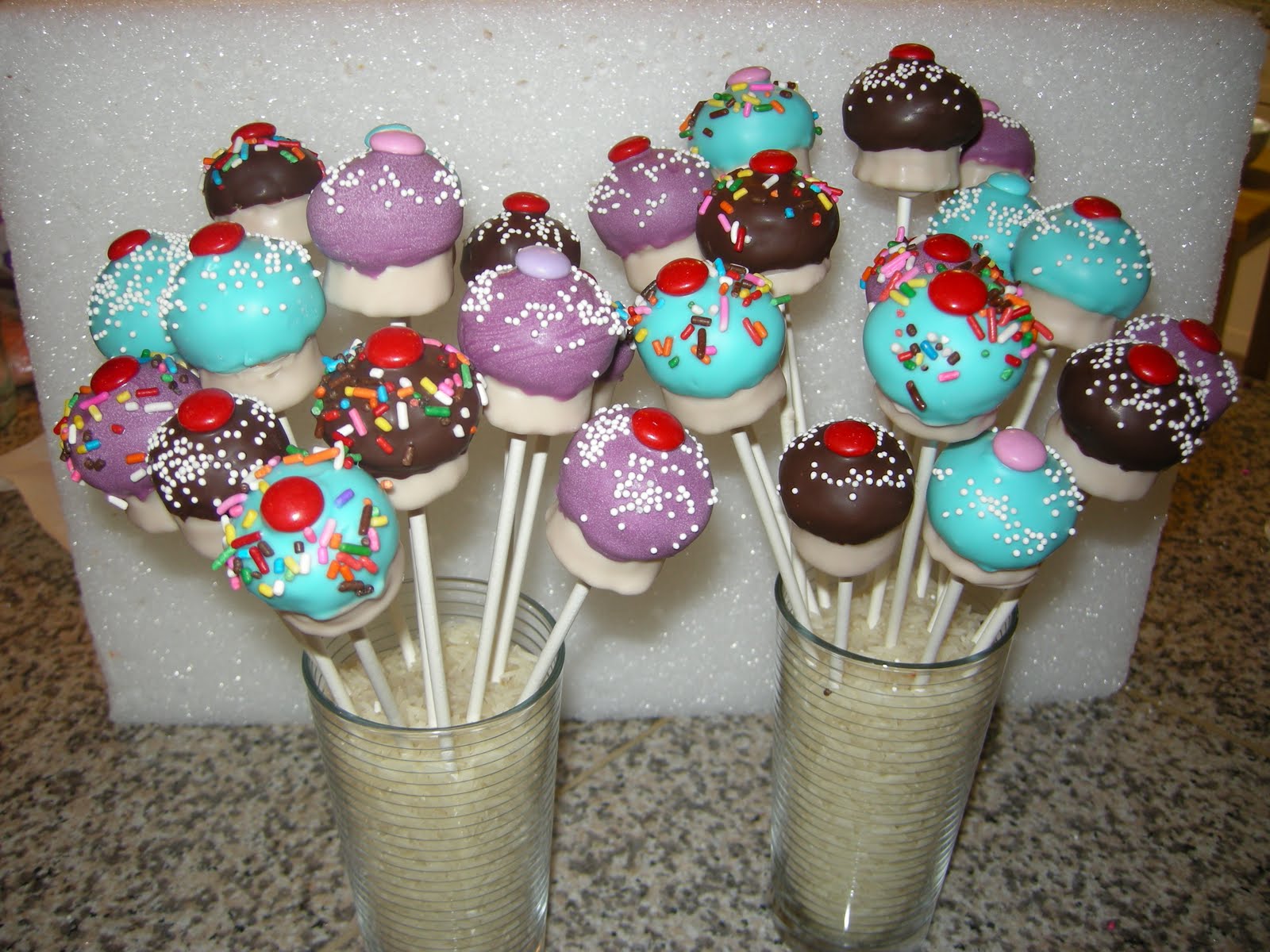 Colorful Cupcake Cake Pops Cake Pop Insanity!