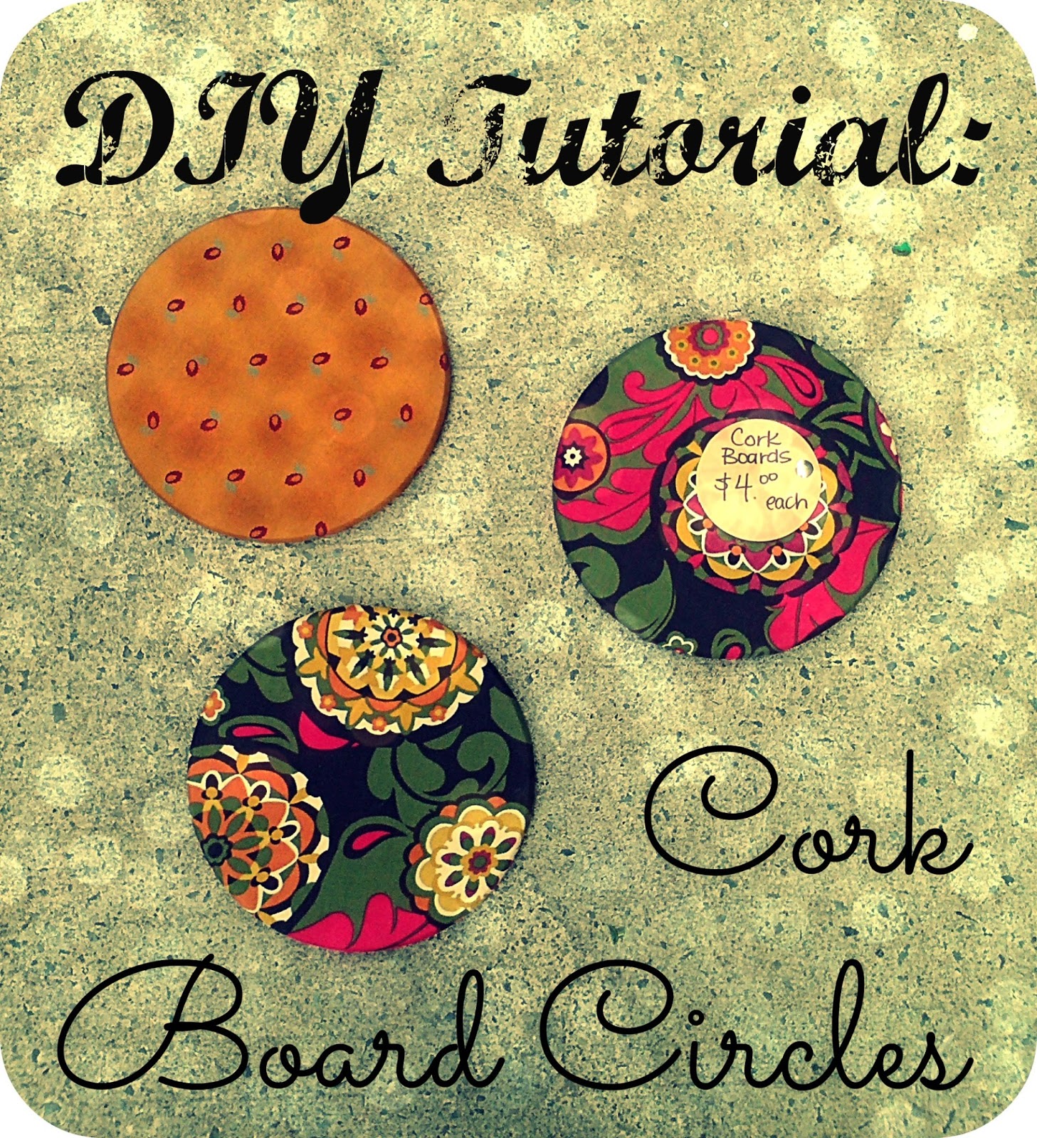2MESSY DIY Cork Board Circles