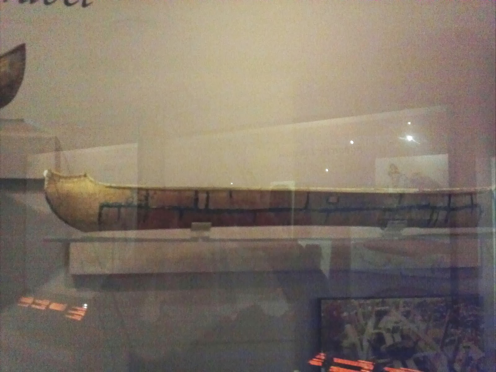 bark canoe model at Peabody Museum