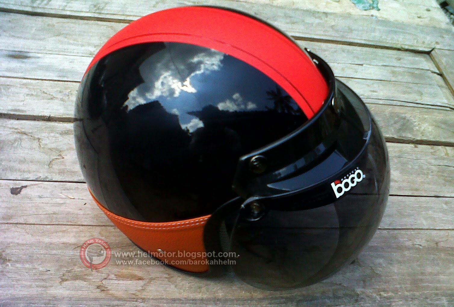 helm bogo kscm hitam garis merah helm vespa helm bogo kscm hitam garis merah helm vespa