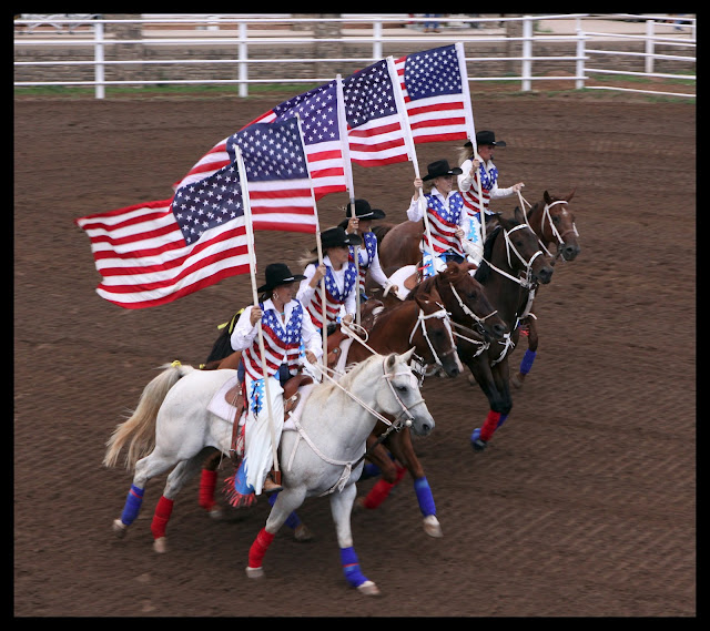 Rodeo queens Flag team opening ceremony snowflake pioneer day rodeo taylor arizona