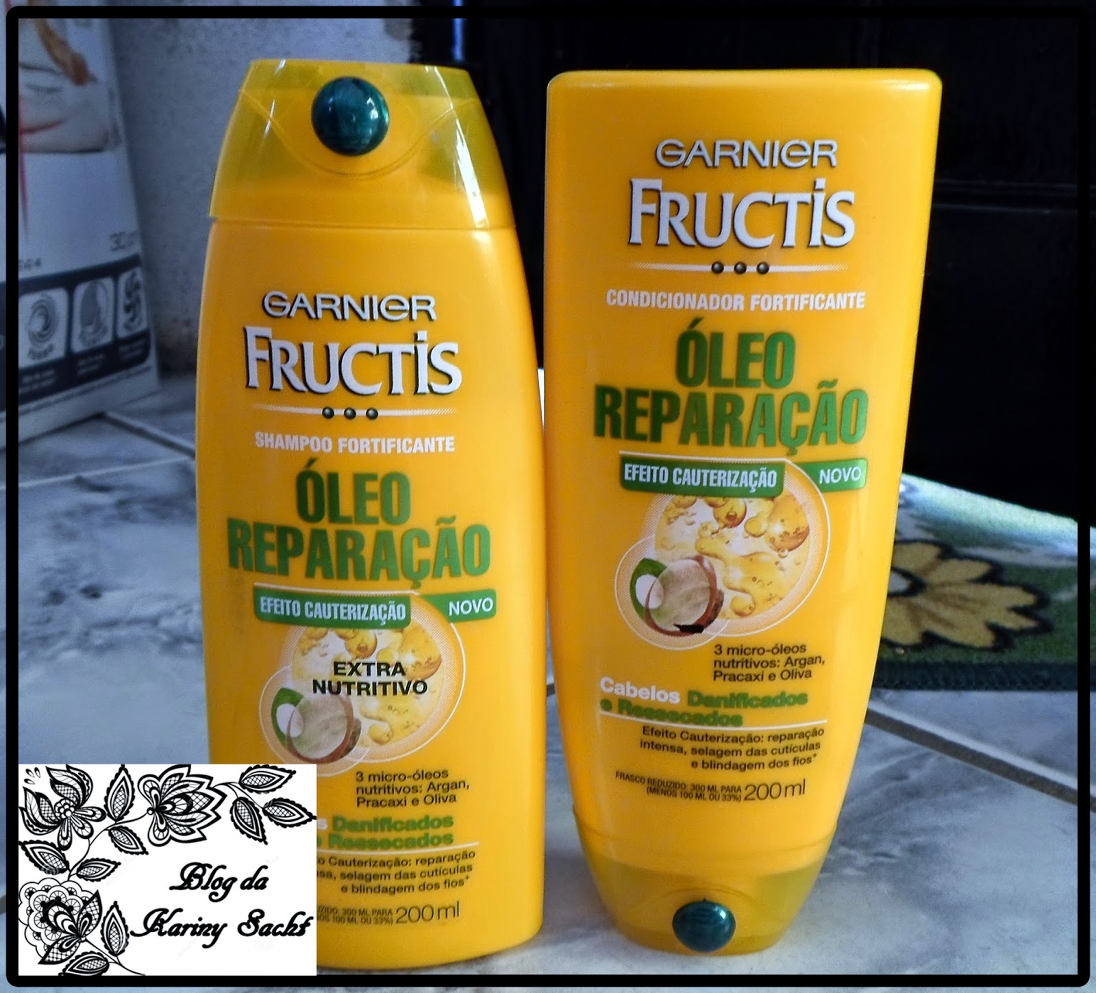 Resenha Shampoo e Condicionador Garnier Fructis Óleo Reparação Efeito