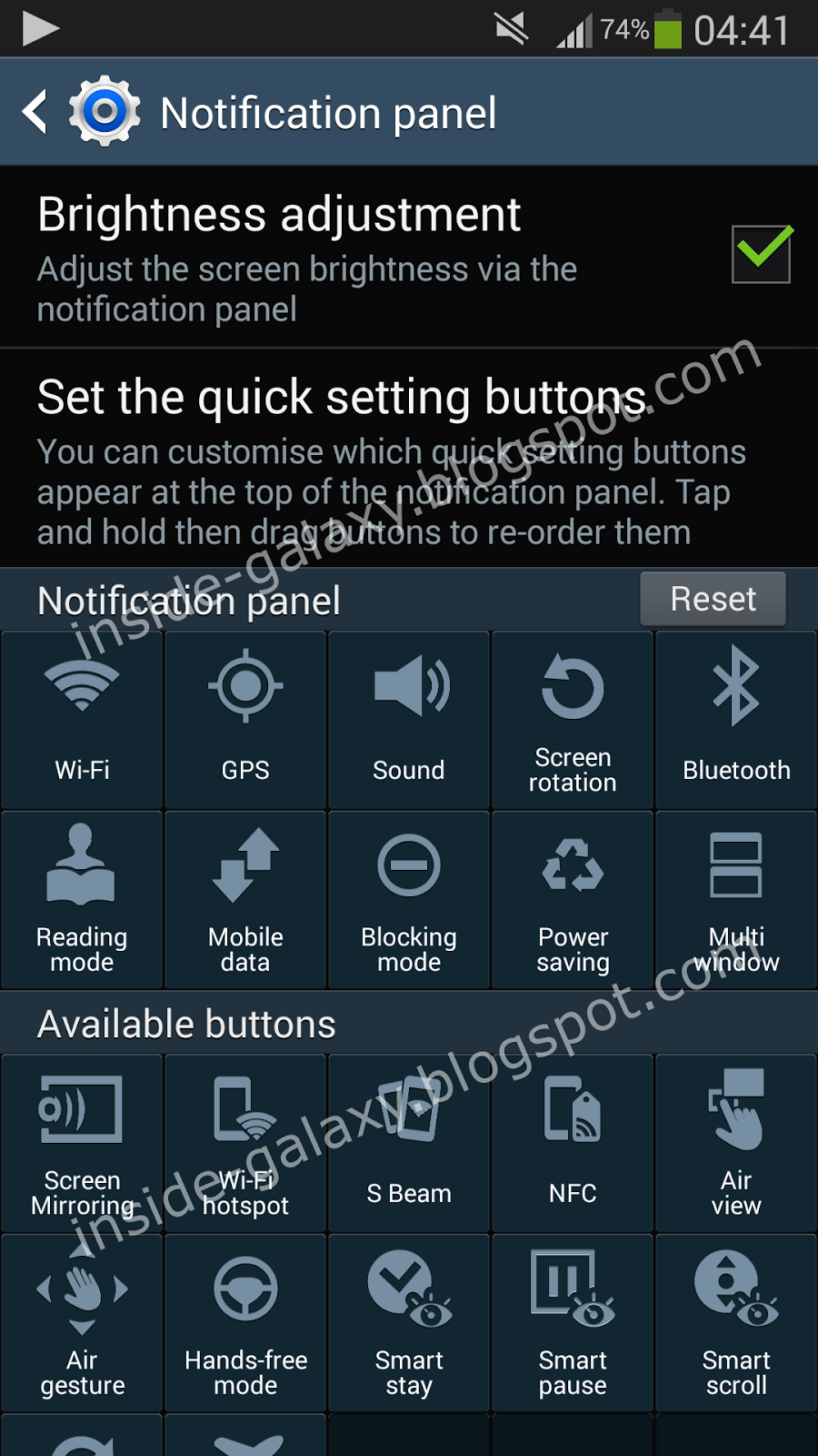 Inside Galaxy Samsung Galaxy S4 How to Customize Notification Panel