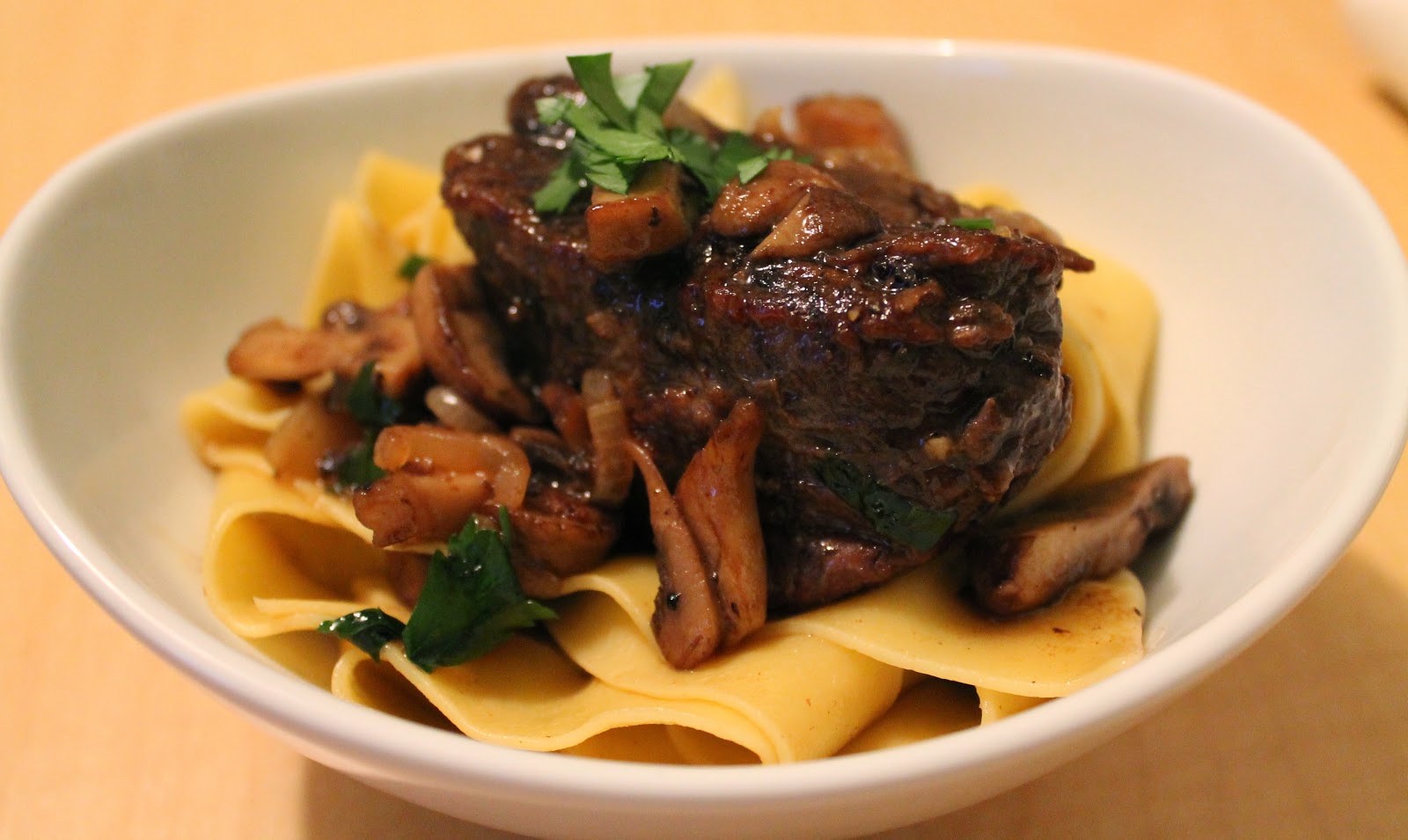 SMITTEN...in cleveland Short Rib Pappardelle w/ Wild Mushrooms