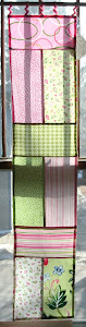 Bojagi window panel in Spring colors