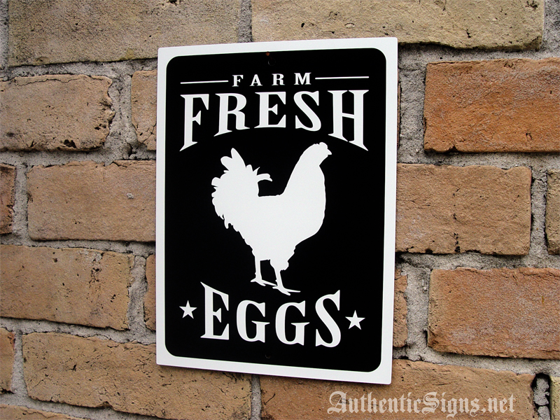 Authentic Signs & Vintage Farm Fresh Eggs Sign