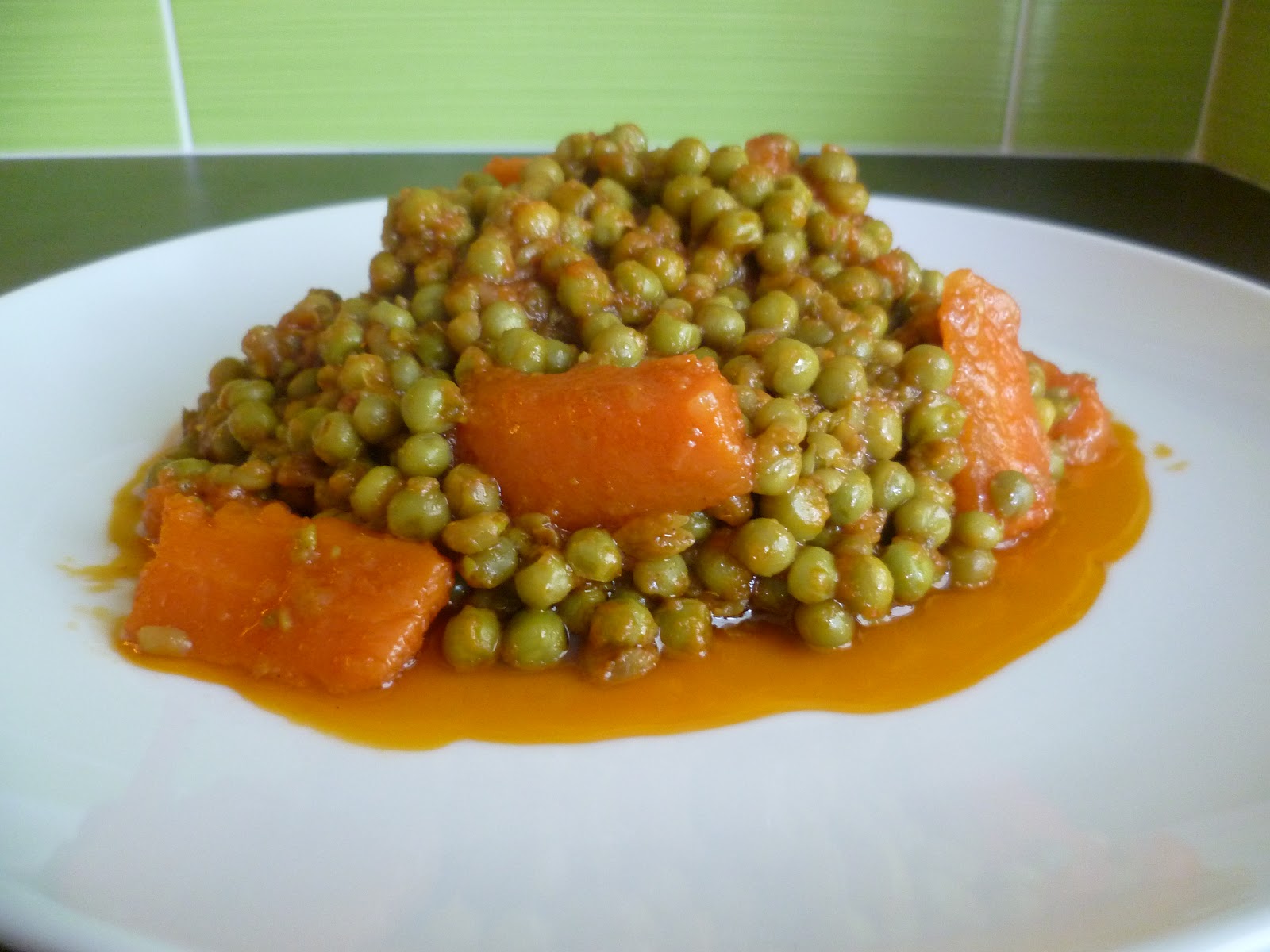 Peas with carrots in red sauce (Αρακάς με καρότα) A Greek Abroad