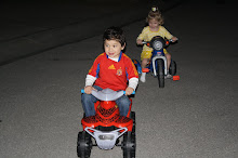Mateo on his new ride!