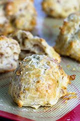 Cheddar-Walnut Gougères with Shaved Parmesan and Maldon Sea Salt Topping (GF)