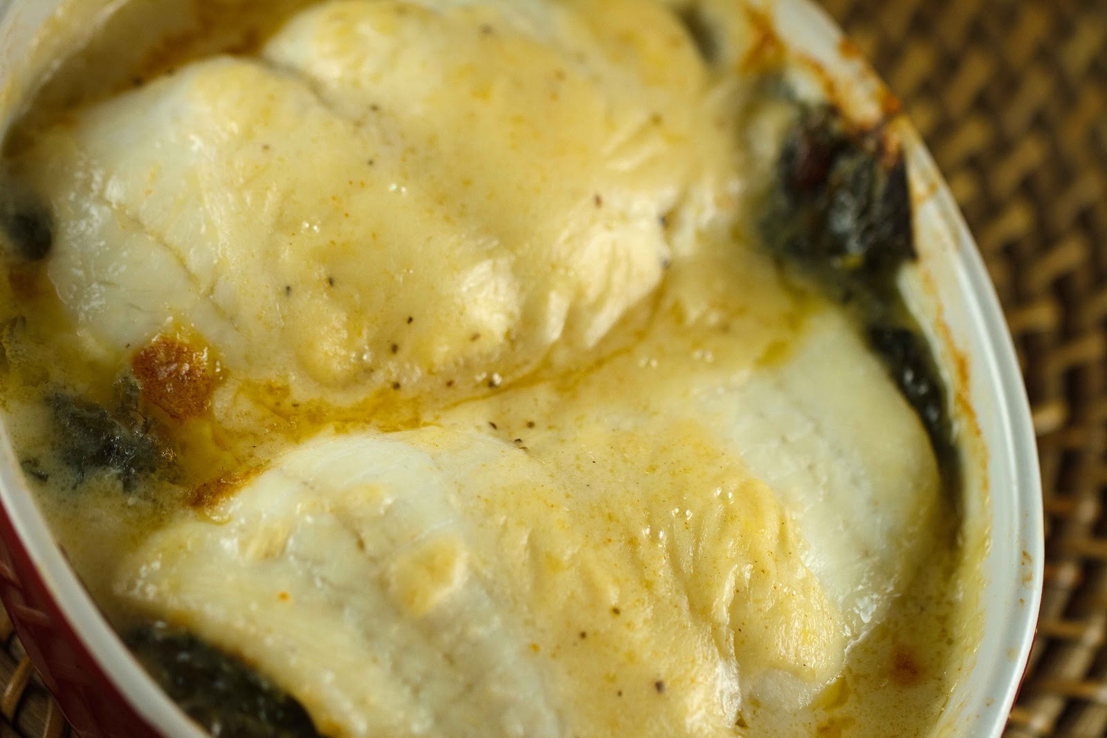 Stuffed Flounder Florentine in a Mornay Sauce Chef Dennis