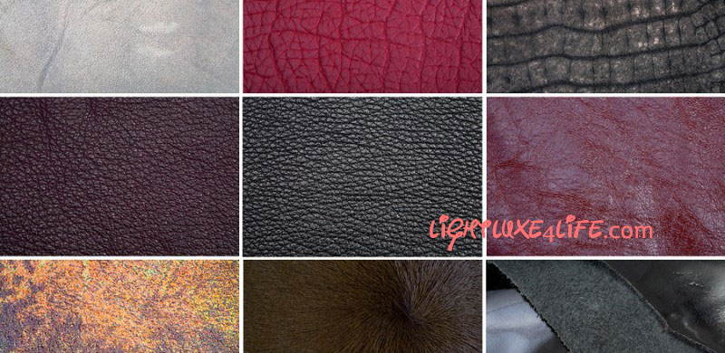What are some different types of leather?