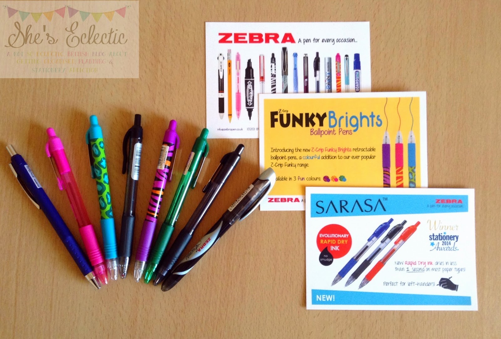 She's Eclectic Pen and pencil day Zebra pens giveaway *now closed*