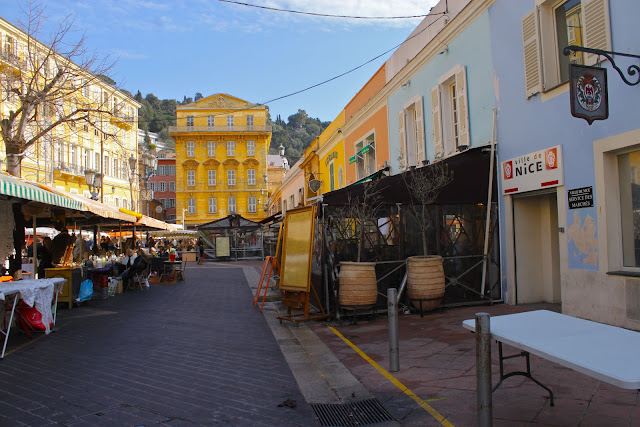 Ochre buildings and cerulean skies.