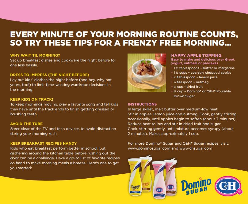 Domino+Sugar+Infographic | 5 Ways to Simplify Your Mornings with Children + Giveaway #FlipTopFrenzyFree | 8 |