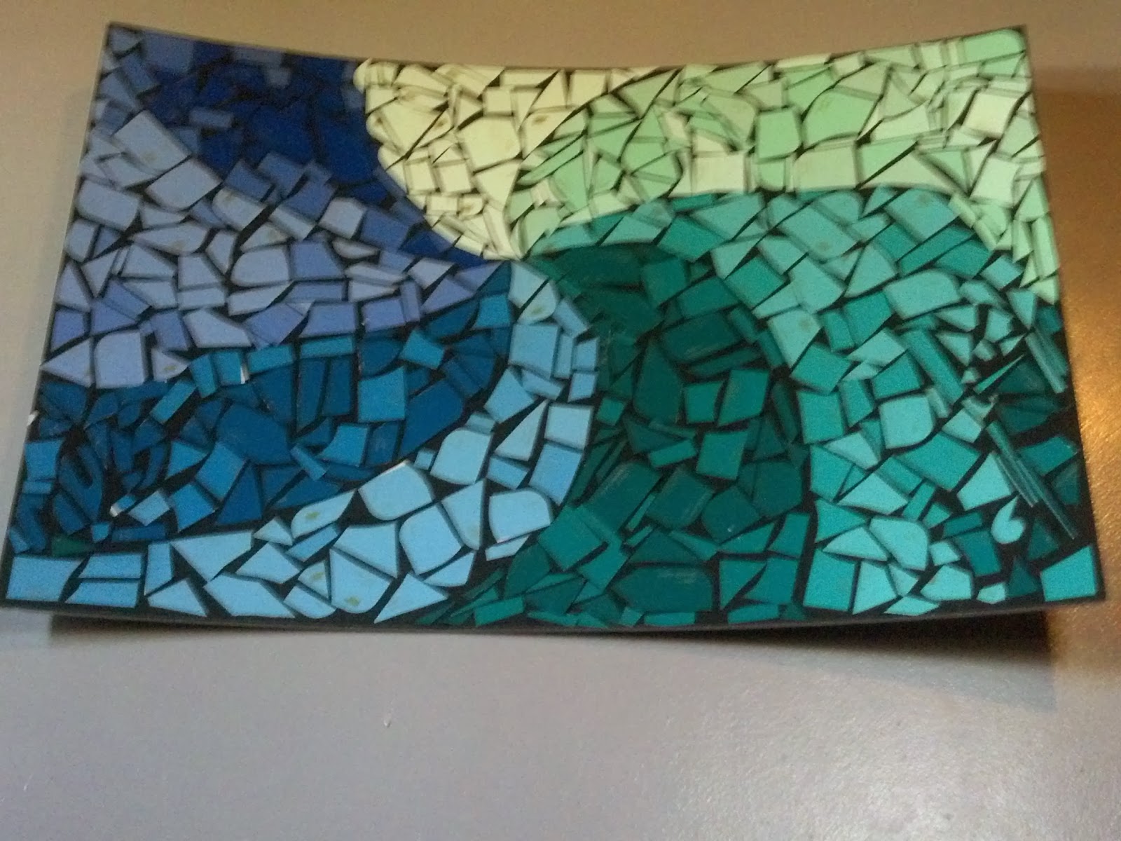 StephanieEspina D.I.Y all the time! Mosaic paint chip swirl