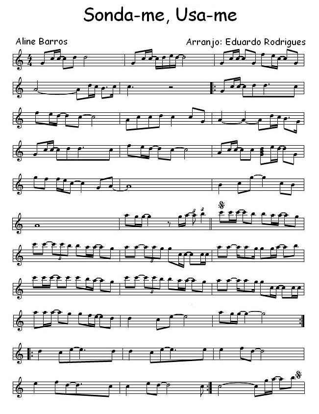 Partituras para Violino SONDAME ALINE BARROS