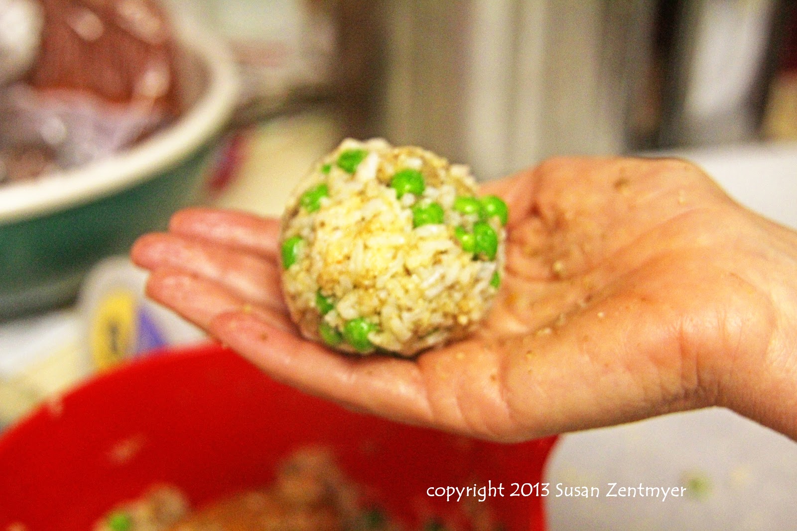 Love from the Kitchen Italian Rice Balls with Gravy