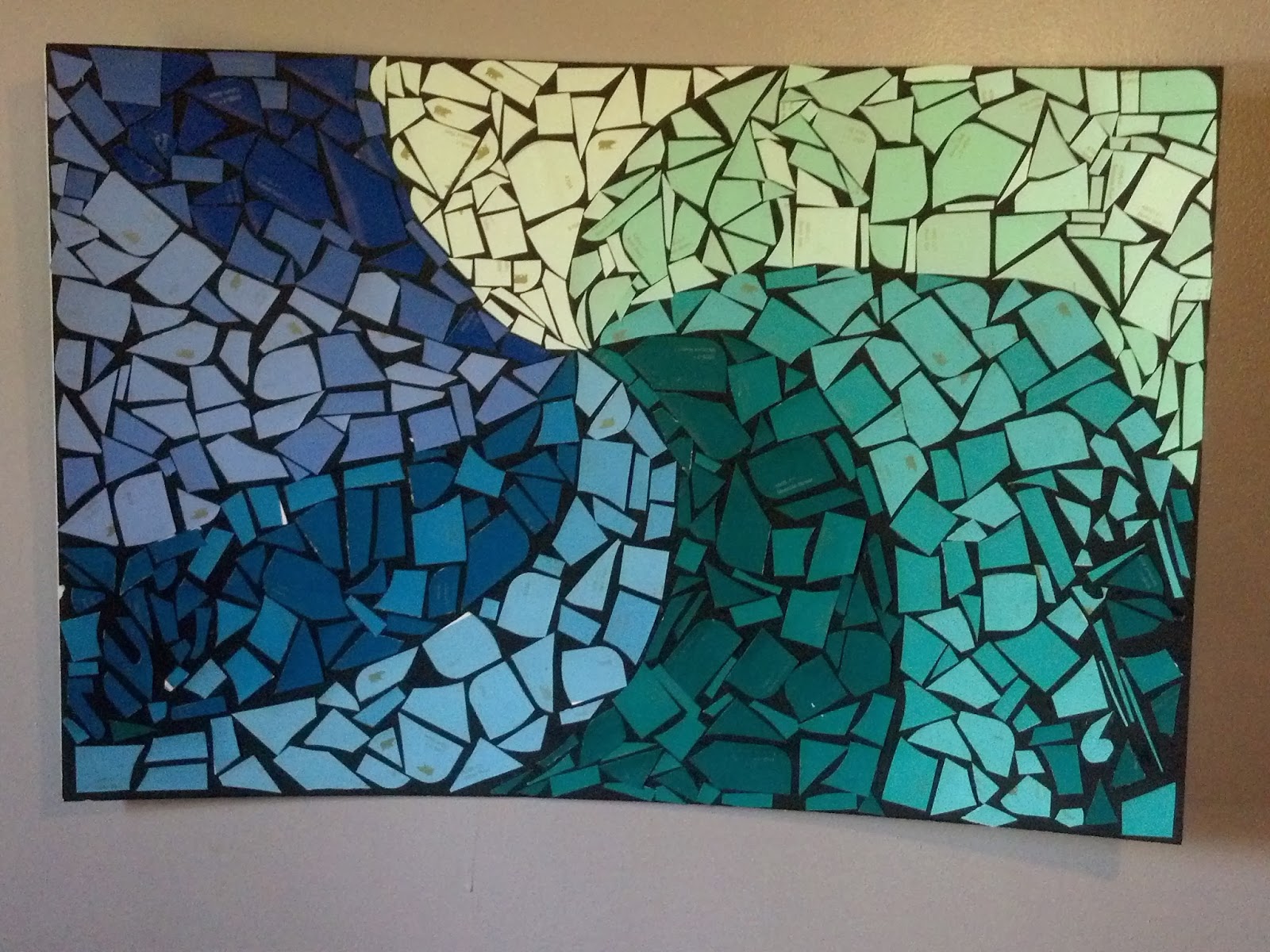 StephanieEspina D.I.Y all the time! Mosaic paint chip swirl