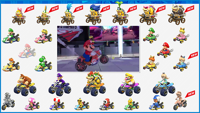 mario kart 8 deluxe all characters