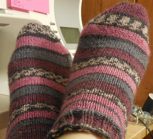 finished knit socks