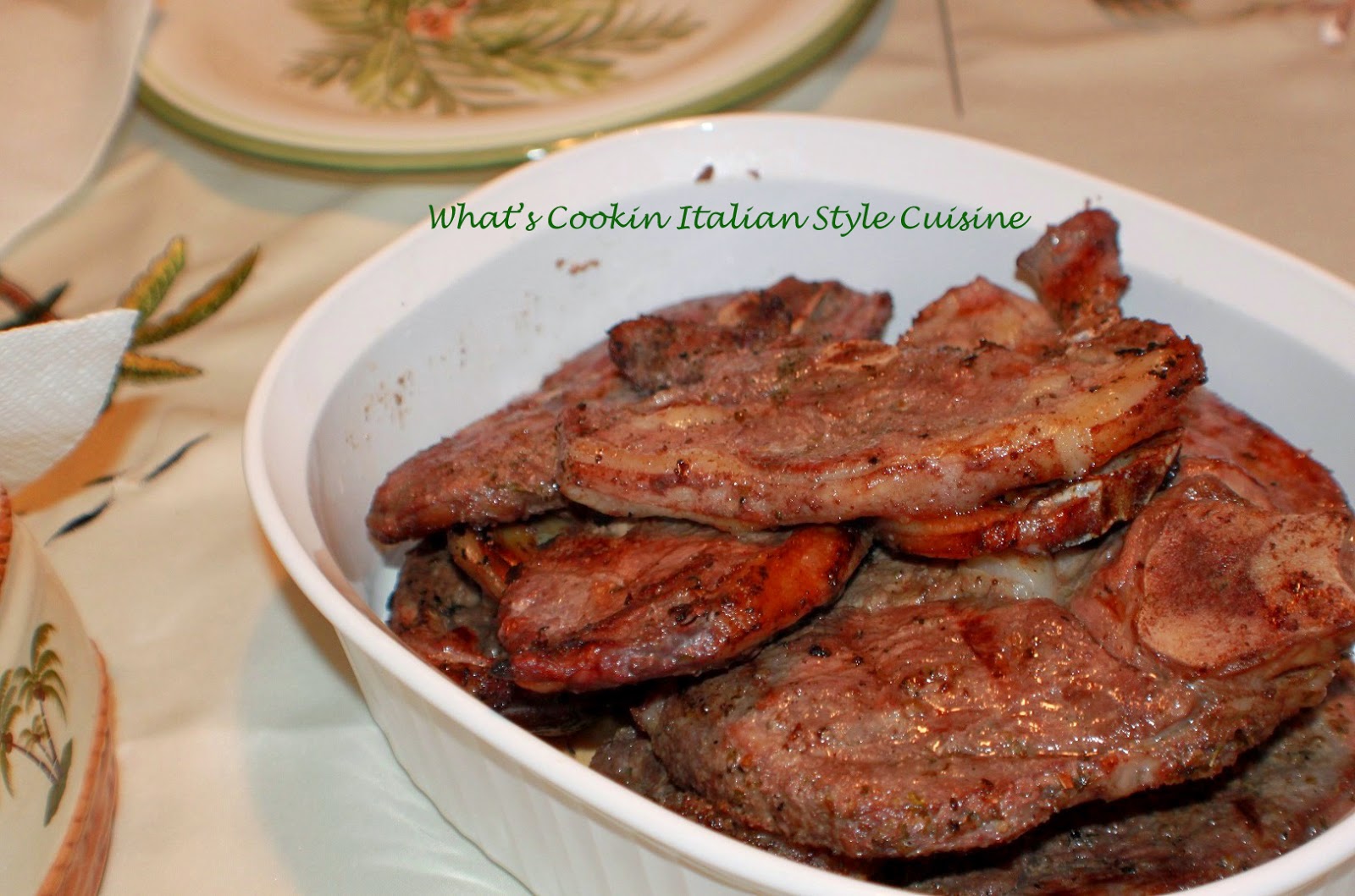Moroccan Lamb Steaks and Book Review What's Cookin' Italian Style Cuisine