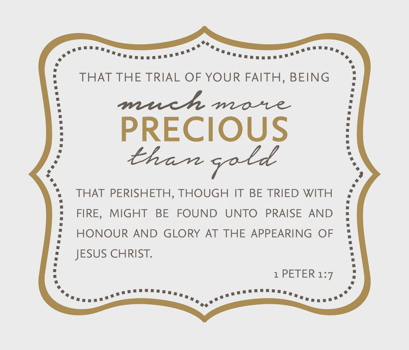 Much More Precious Than Gold Much More Precious Than Gold