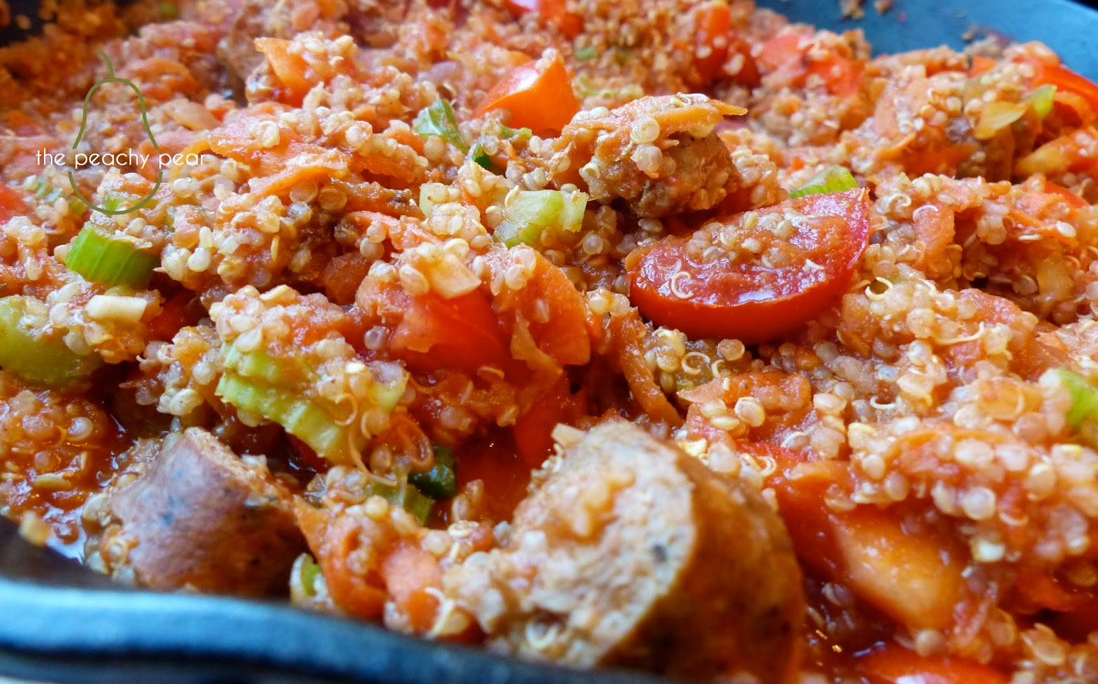 the peachy pear Healthy Quinoa Jambalaya