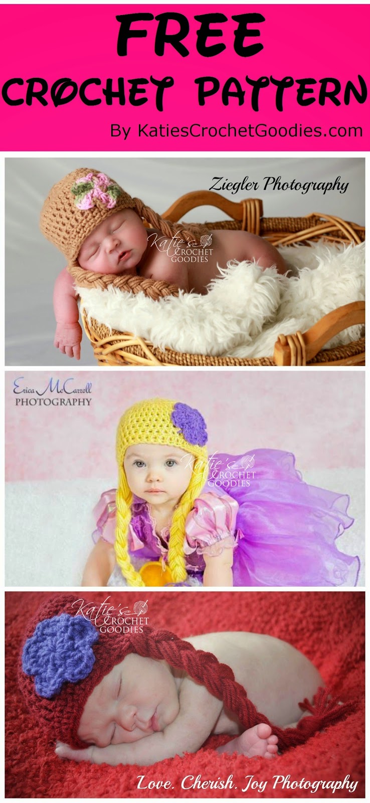 Free Frozen, Rapunzel, Disney Princess Crochet Hat Pattern ...