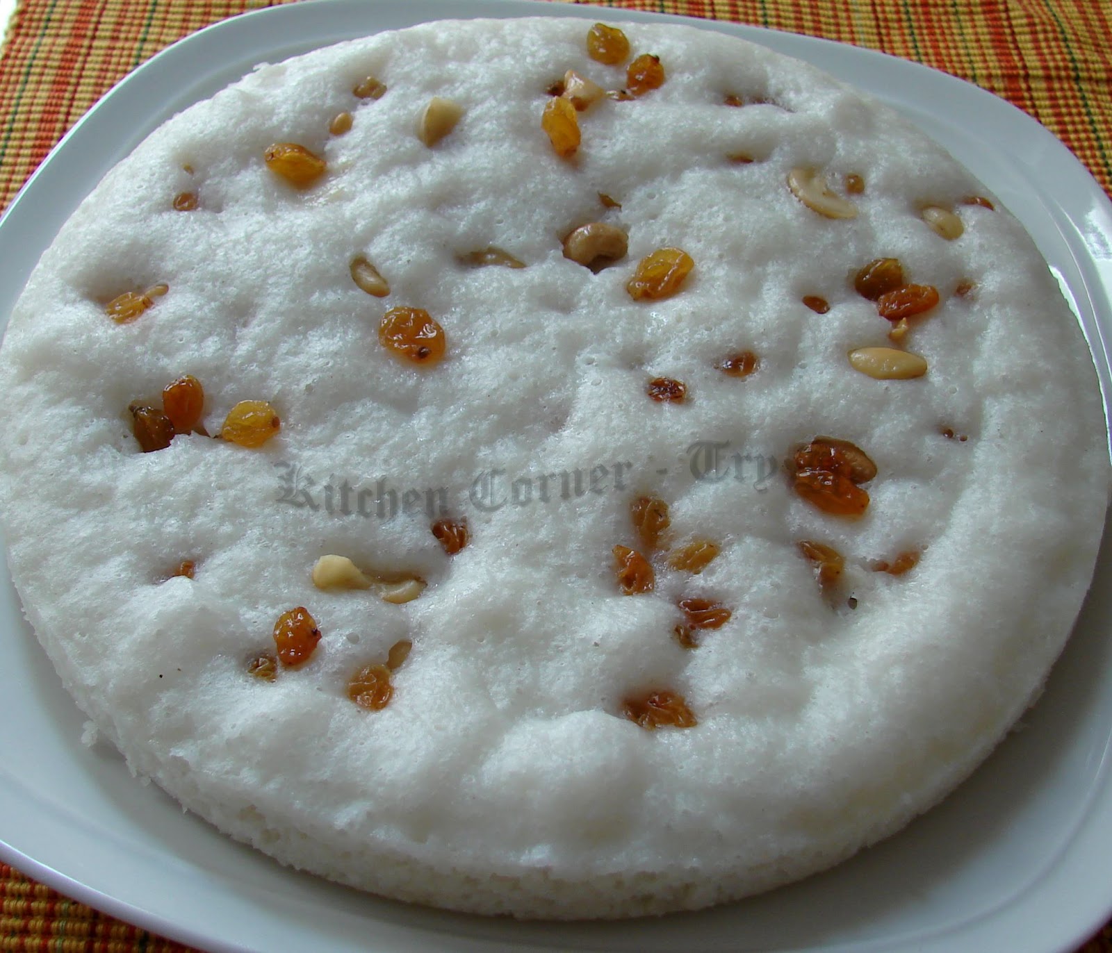 Vattayappam/ Steamed Rice Cake with Strawberry